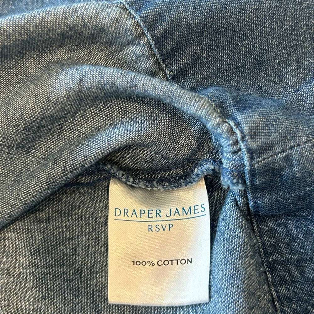 Draper James Blue Long Sleeve Dress - Picture 6 of 9